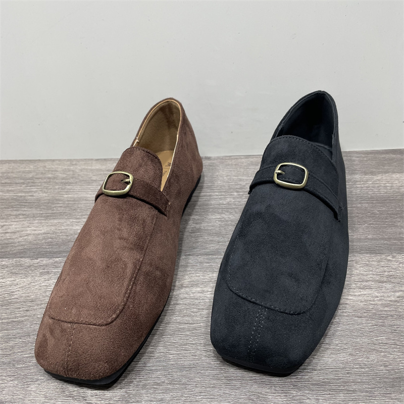 断码处理森系复古方头单鞋女