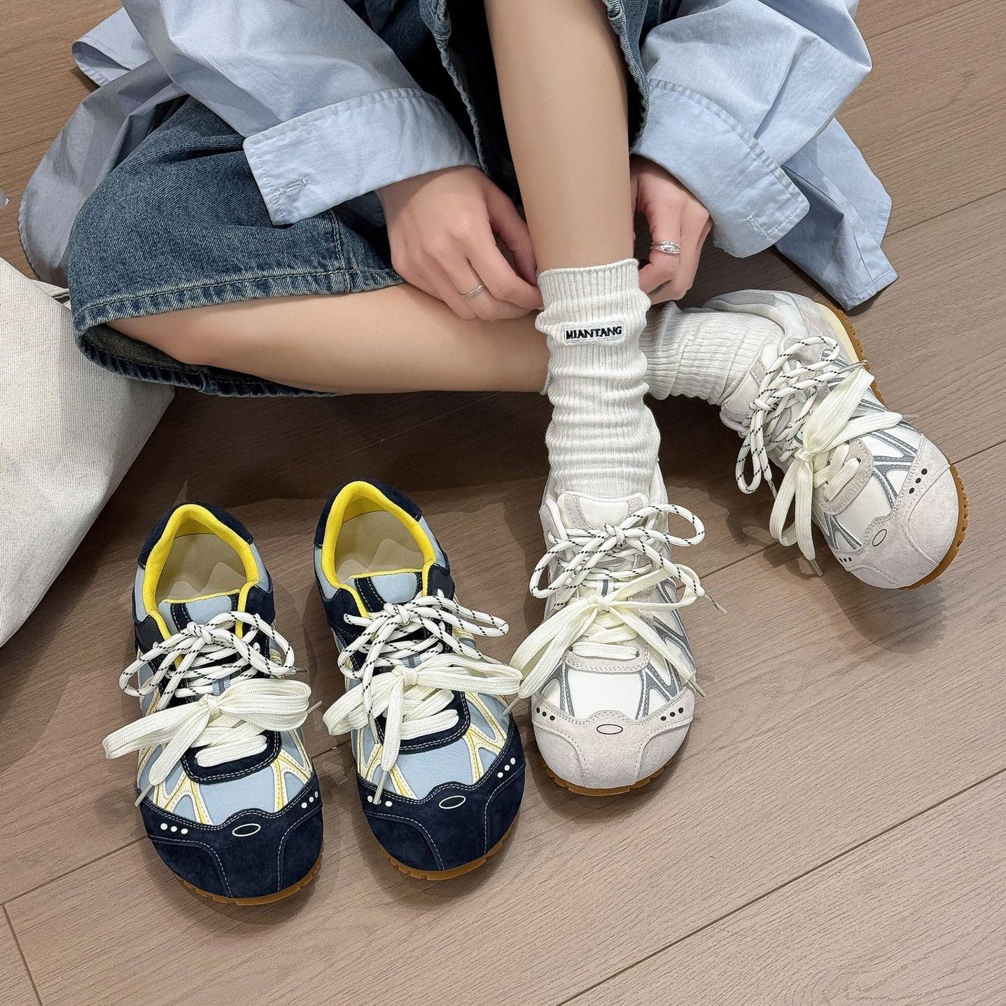 2026春季新款时尚休闲运动鞋轻便跑步鞋透气百搭阿甘鞋德训鞋女,女鞋,德训鞋,淘宝优惠券,粉丝福利购,淘宝优惠卷