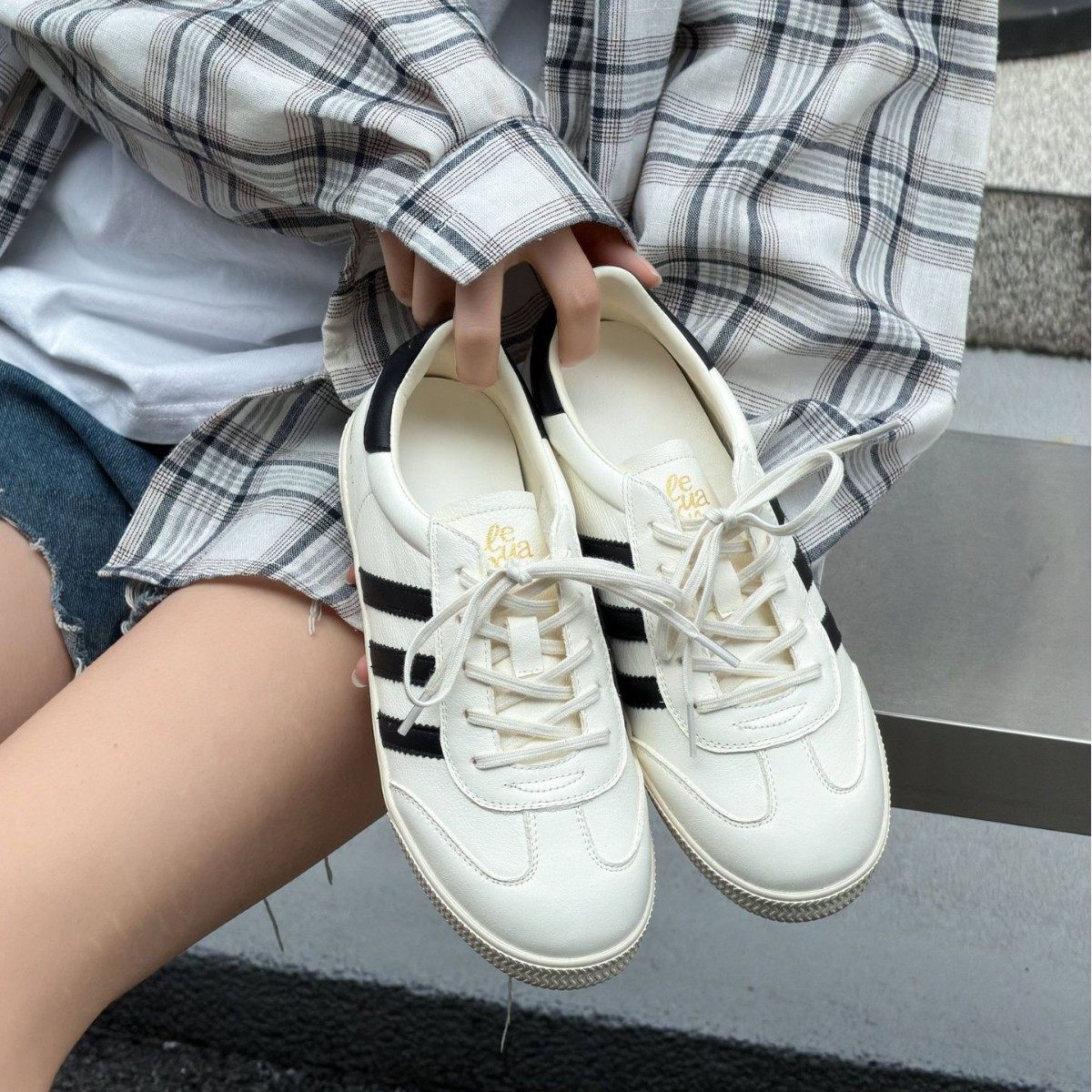2026春季新款真皮平底德训鞋女百搭休闲运动板鞋小白鞋,女鞋,德训鞋,淘宝优惠券,粉丝福利购,淘宝优惠卷