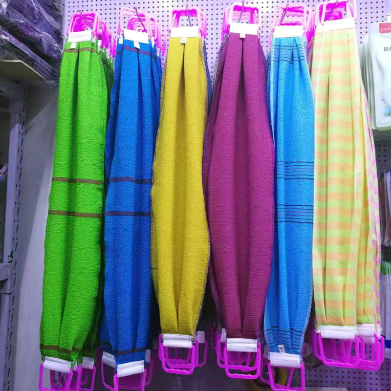 东北老粗砂搓澡巾拉背巾长条巾