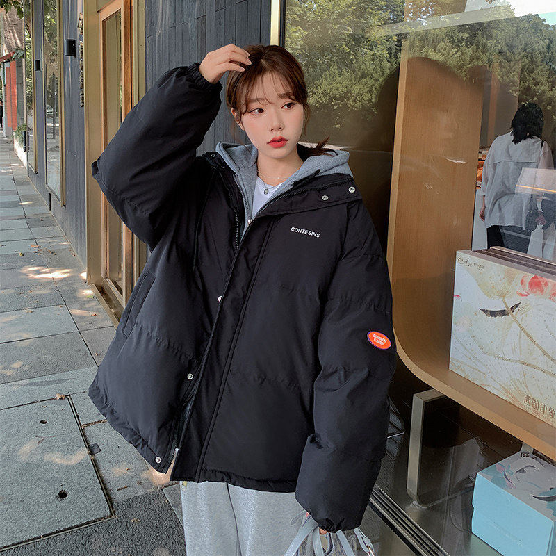 实拍2023冬季羽绒服女新