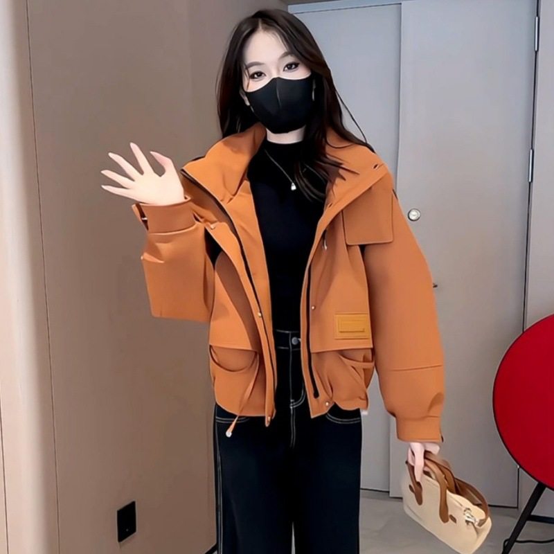 2025年冬季新款韩版短款巨好看棉服女连帽高级感宽松休闲加厚外套,女装/女士精品,棉衣/棉服,淘宝优惠券,粉丝福利购,淘宝优惠卷