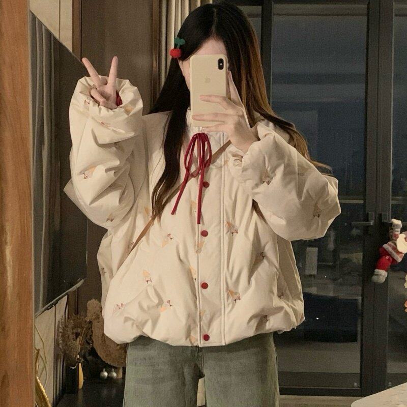 实拍冰淇淋棉服女短款202