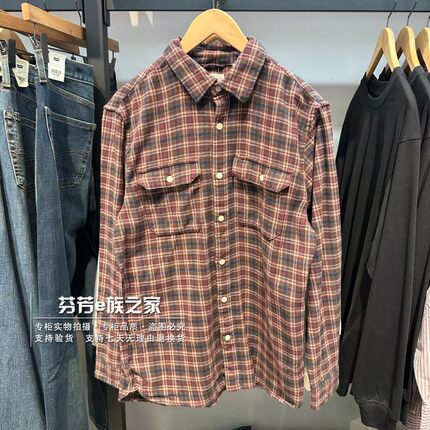 Levis李维斯正品2026秋新款 男士纯棉格纹休闲长袖衬衫19573-0309