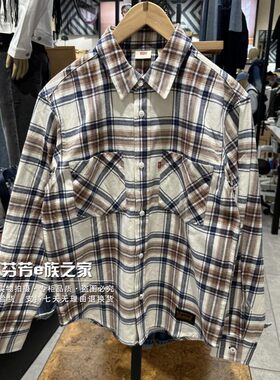 李维斯翻领长袖格子衬衫