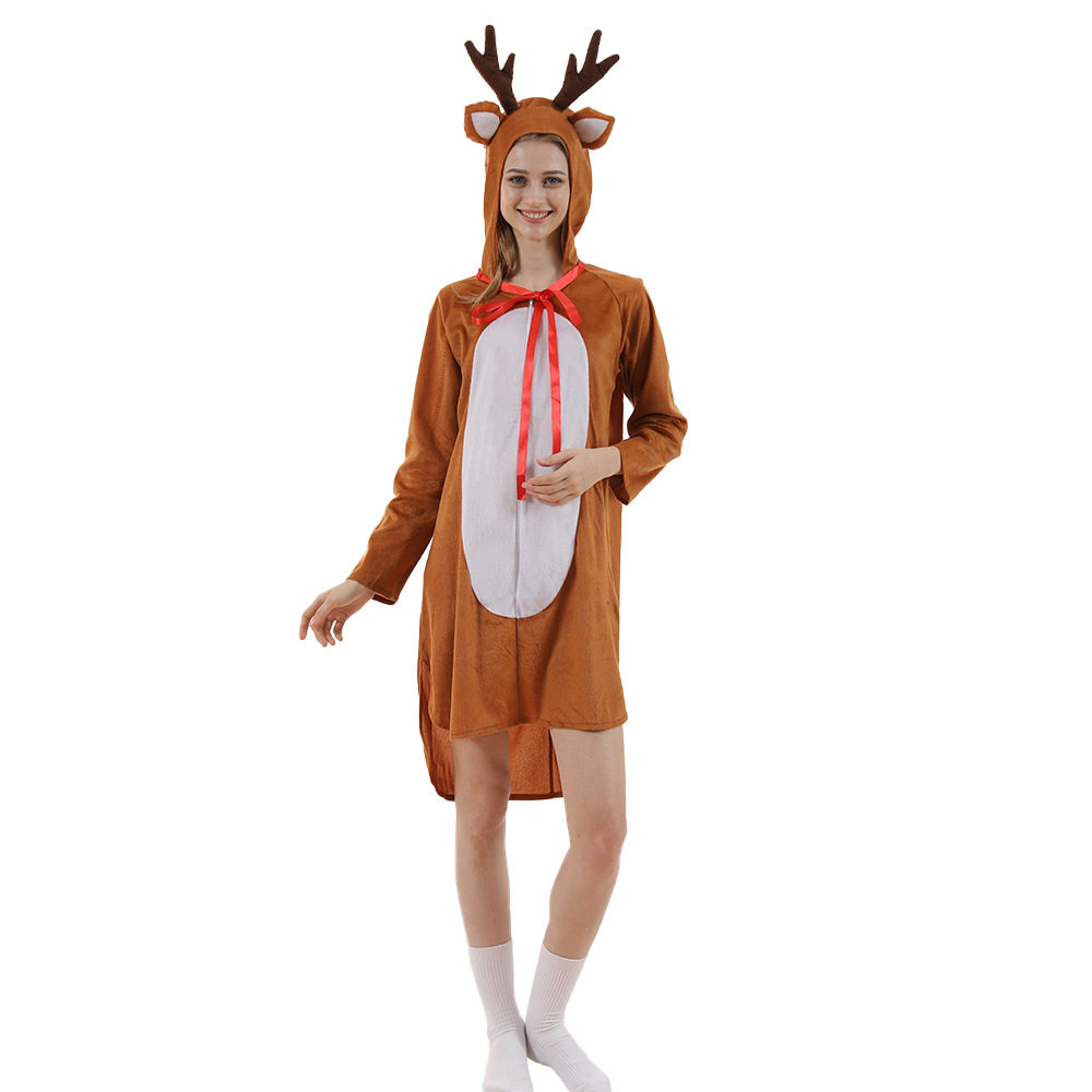 2020新款圣诞成人女麋鹿扮演服装大码 动物装 elk Christmas cos