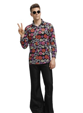 大码万圣节男cos复古70年代欧美迪斯科嬉皮士服装喇叭裤年代服装