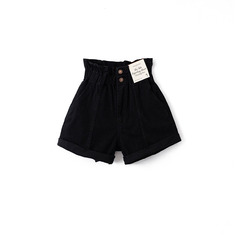 Abercrombie＆Fitch 2026夏季新款高腰弹力收腰花苞A字牛仔短裤女