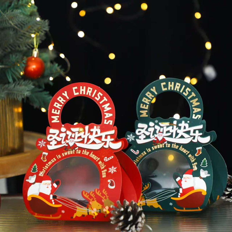 圣诞节苹果包装盒手提平安果礼盒