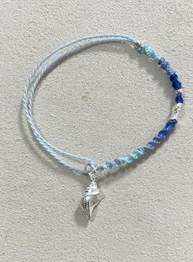 S925银宋亚轩属性浅空天陇小海螺手绳编织绳可调节情侣闺蜜礼物