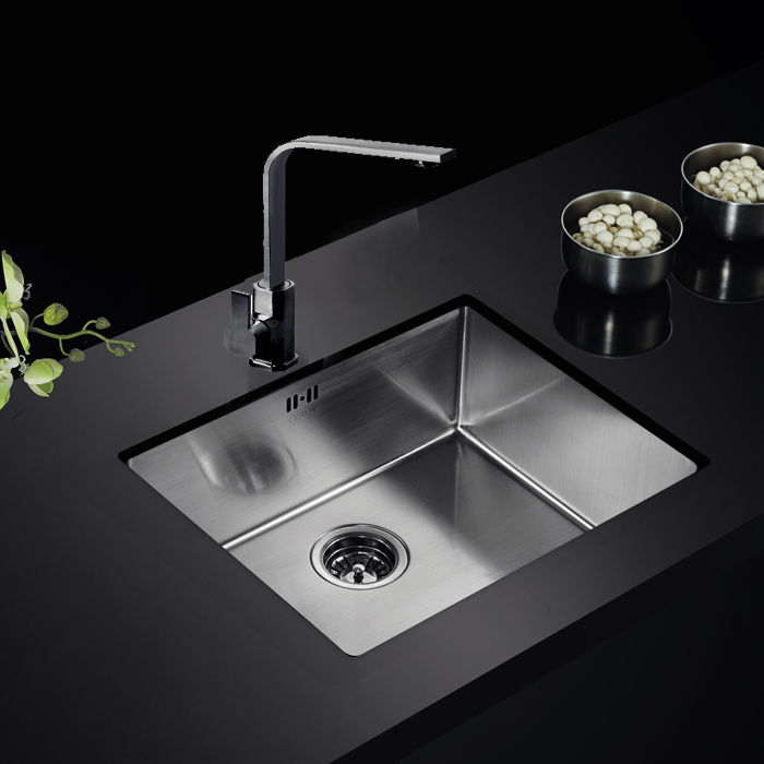 科勒佳德水槽加厚手工单盆sr1003/70957t不锈钢水槽单槽台上下盆