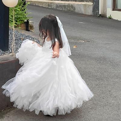 钢琴比赛花童婚礼小女孩礼服