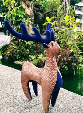广西壮锦梅花鹿团扇壮锦葫芦香包手工活动材料包铜鼓挂件铜鼓香囊