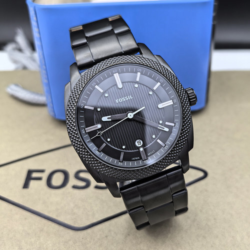 FOSSIL手表不锈钢酷黑简约男表