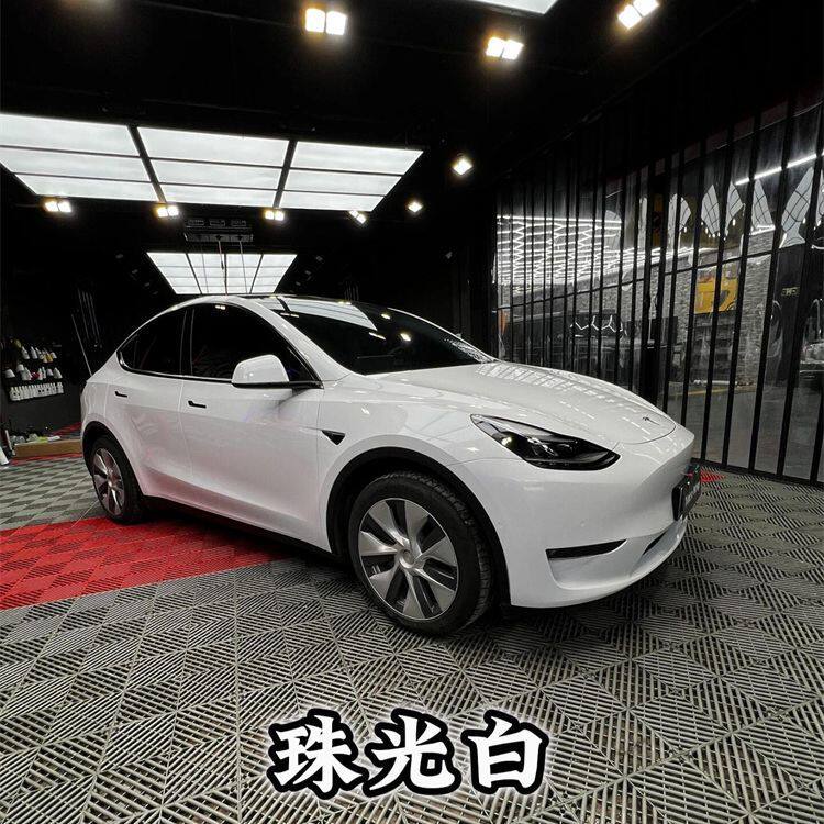 PET汽车改色膜珠光白珠光黑车身珍珠亮面白色黑色机盖前后杠贴膜
