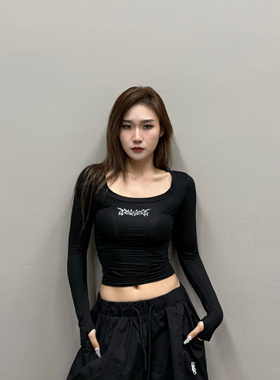 KIMMING金大铭同款修身烫钻上衣女款