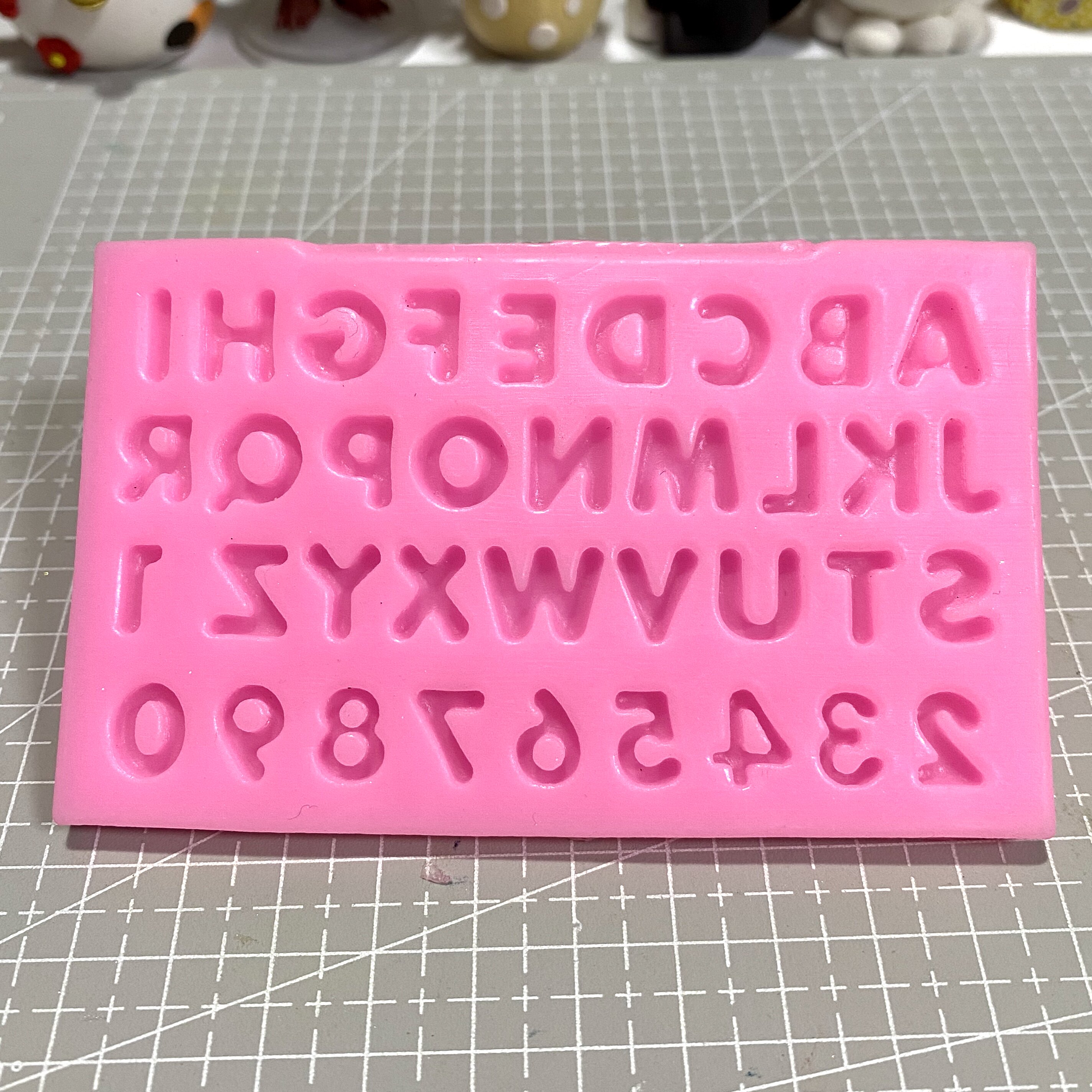 【红豆粘土】翻糖超轻粘土大小写英文字母数字 字体硅胶模具