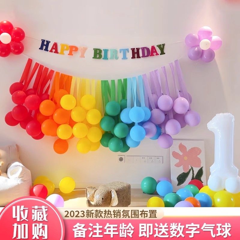 宝宝周岁生日快乐派对装饰场景布置女孩卡通室内背景墙小红书同款,节庆用品/礼品,气球,淘宝优惠券,粉丝福利购,淘宝优惠卷