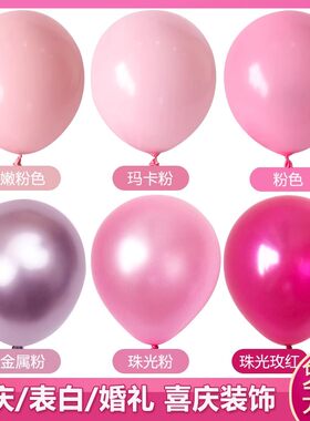 气球装饰珍珠女孩周岁生日布置