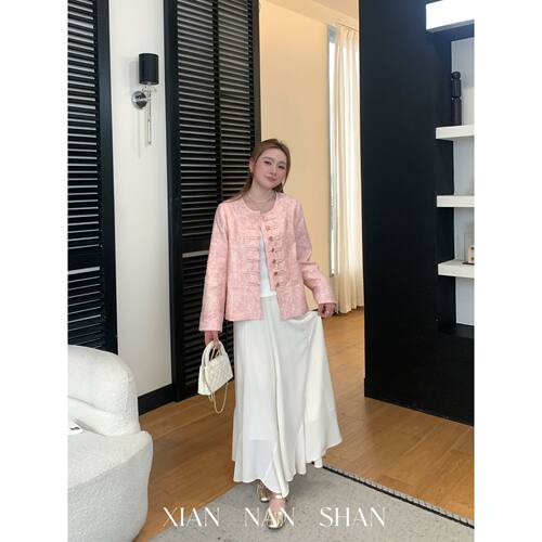 【粉黛佳人】2026春季重工新中式轻奢时尚外套