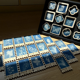 城市印象景点名地标冰箱贴木质配件傣绣DIY画框装 手工配件冰箱贴