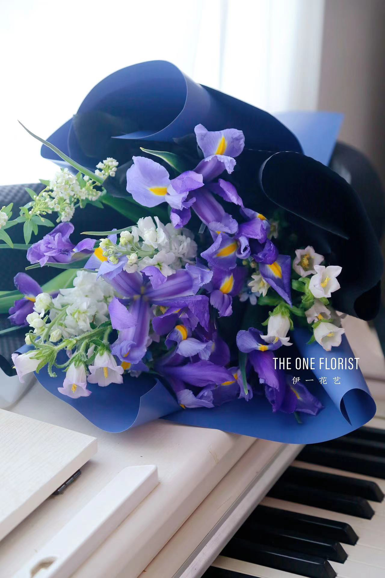 本店实拍鸢尾花花束小众花礼北京鲜花速递(同城)