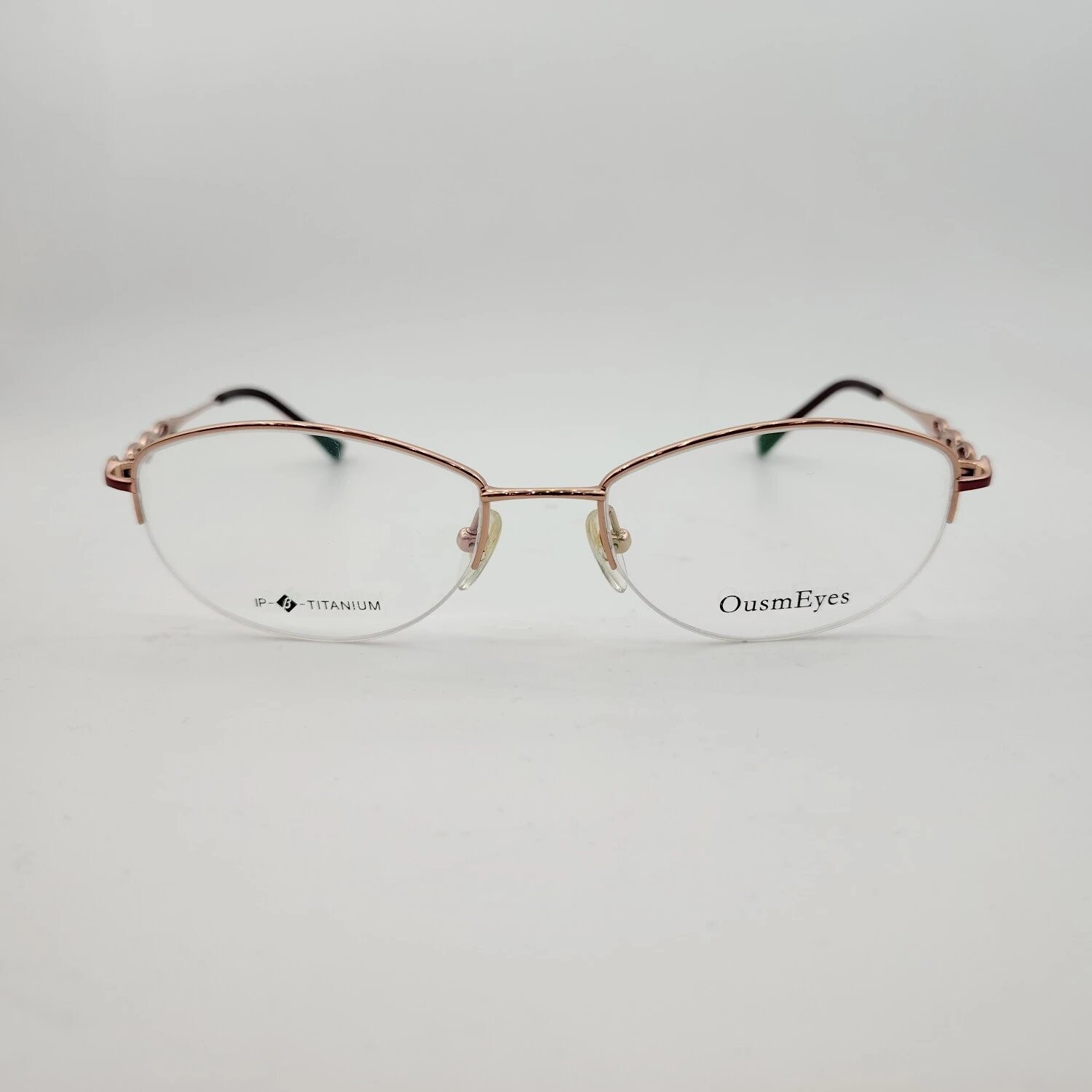 新款眼镜架9009女士商务半框眼镜框超轻纯钛眼镜架舒适配镜红色