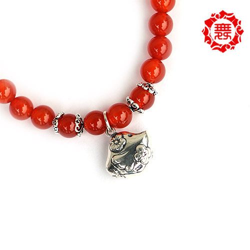 本命年925银可爱双面十二12生肖吊坠 鼠牛虎兔龙蛇马羊猴鸡狗猪