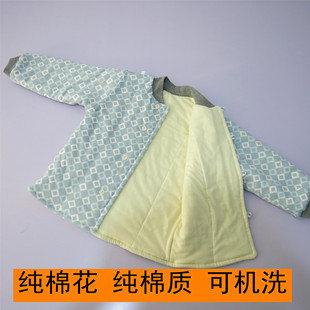 宝宝棉花暖气房薄款棉服中大童纯棉质棉袄棉裤可机洗新款棉花棉裤