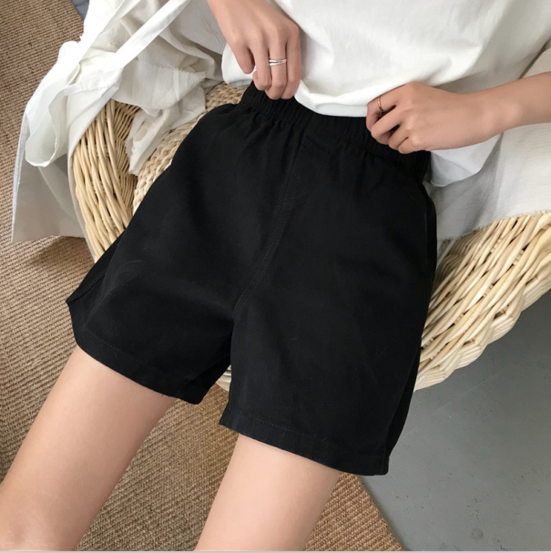 韩版新款松紧腰牛仔女夏休闲裤子11-08新券