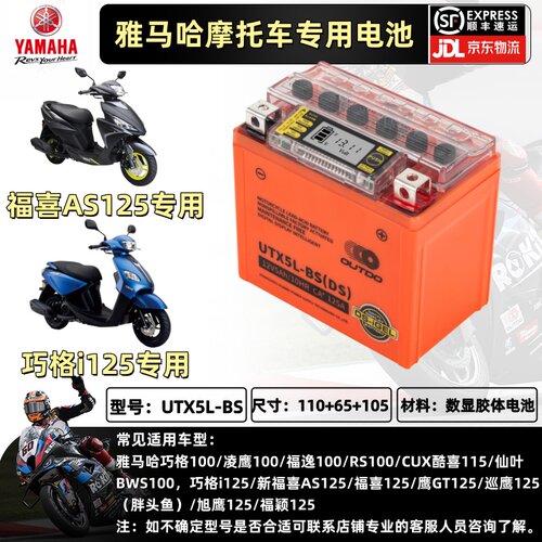 MTX5L雅马哈巧格100/i125福喜AS福颖/旭鹰/赛鹰/巡鹰锂电瓶5A通用