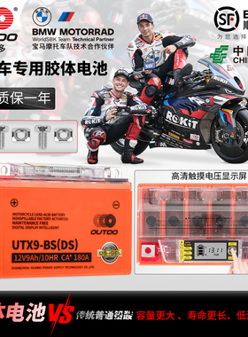 摩托车电瓶12V光阳CT250春风NK250SR贝纳利黄龙金鹏赛科龙RT3电池