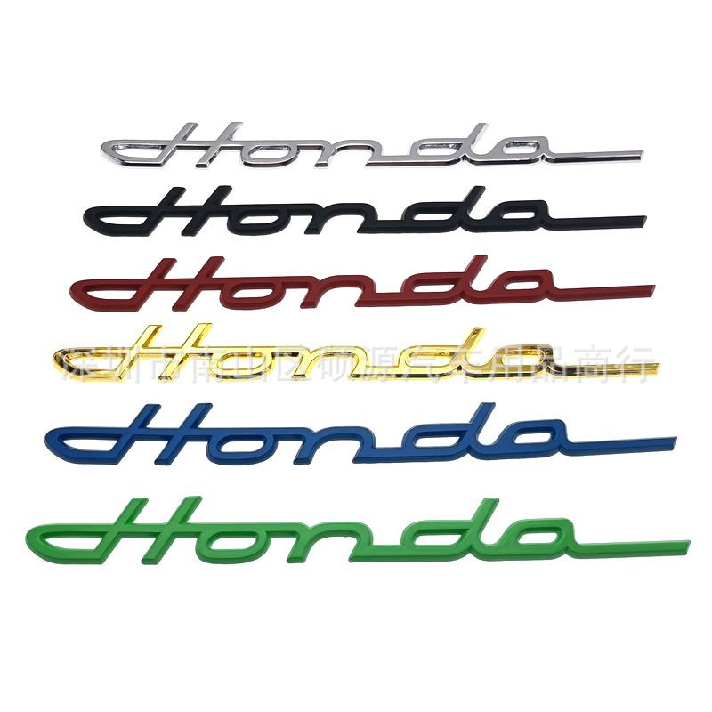 适用于本田思域 CRV 雅阁 冠道改装车标 草体英文金属字母后尾箱