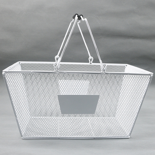 力宇超市金属购物篮化妆品文具店小号手提篮KTV酒吧网格菜篮大号