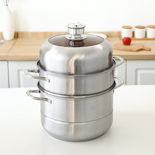 易铂 蒸尚尤记时蒸锅 30cm 蒸锅馒头包子蒸锅家用 YP-6328-2