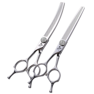 台湾玄鸟专业左手宠物美容师剪刀弯蓬蓬剪直蓬蓬剪修毛剪店用工具
