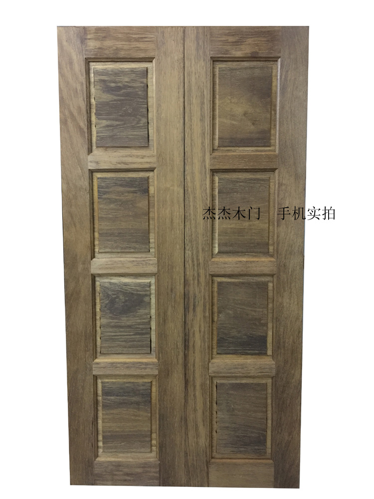 进户门双开门印尼菠萝格原木门实