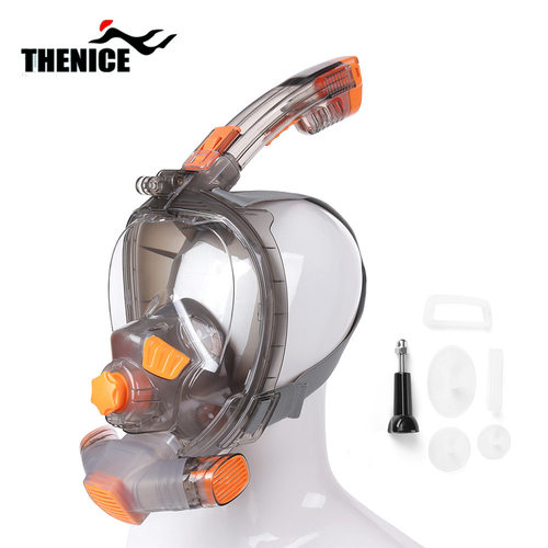 THENICE潜水面罩游泳面具全干式呼吸管潜水套装游泳浮潜面罩装备