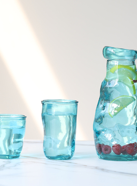 西班牙VSM进口环保不规则玻璃杯子饮料啤酒杯果汁茶杯水壶果汁壶