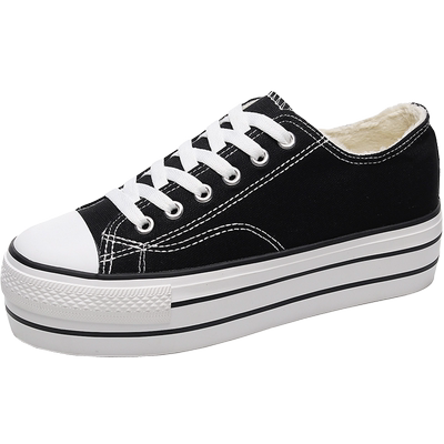 松糕鞋4.5cm鞋底。加绒加厚保暖