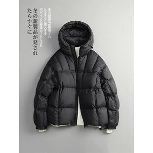 【CMZK】冬 日系极简轻奢 90鸭绒 连帽休闲羽绒服外套保暖加厚 男