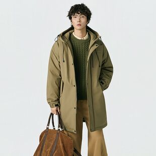 户外休闲百搭90绒宽松连帽羽绒服男款冬季设计感保暖时尚痞帅外套