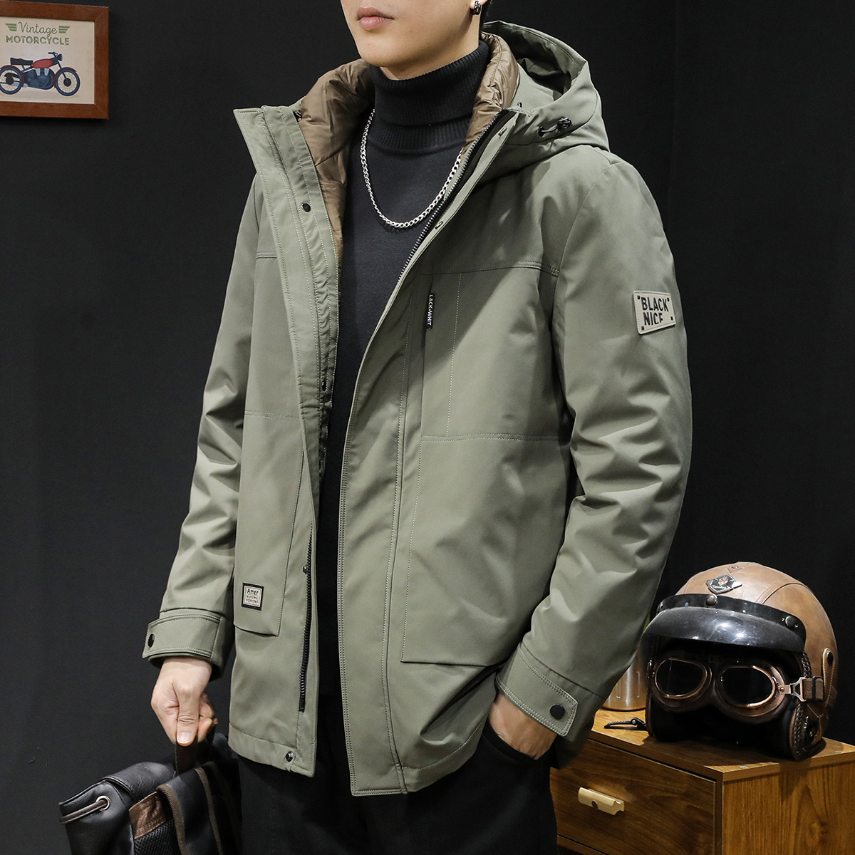 鹅绒新国标羽服男中长款冬