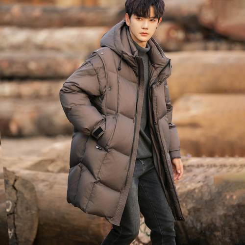 中长款轻薄羽绒服男士冬季