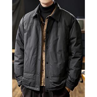新中式国潮翻领羽绒服男2025冬季新款90白鸭绒轻薄保暖衬衫外套潮