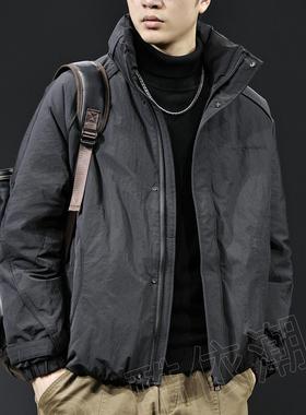 高端复古立领90白鸭绒羽绒服男2025冬季新款保暖潮牌工装外套大码