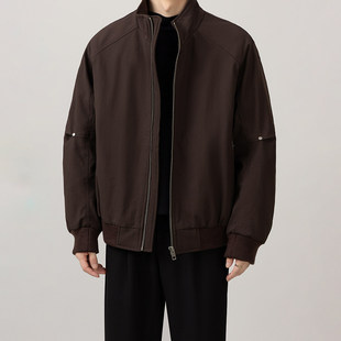 保暖加厚外套 新款 立领潮流羽绒服夹克男士 痞帅高级感90白鸭绒冬季