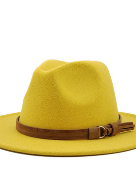 Fashion black woolen top hat jazz hat for men and women 礼帽