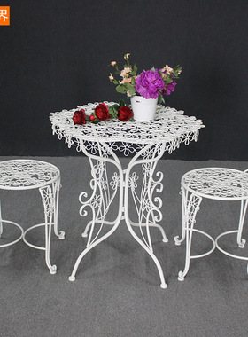 阳台餐桌椅子铁艺欧式