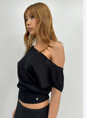 黑现！tank美国代购露单肩三色舒服面料歇肩T恤off shoudler